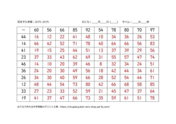 スーパー計算_百ます計算 - 画像 (5)