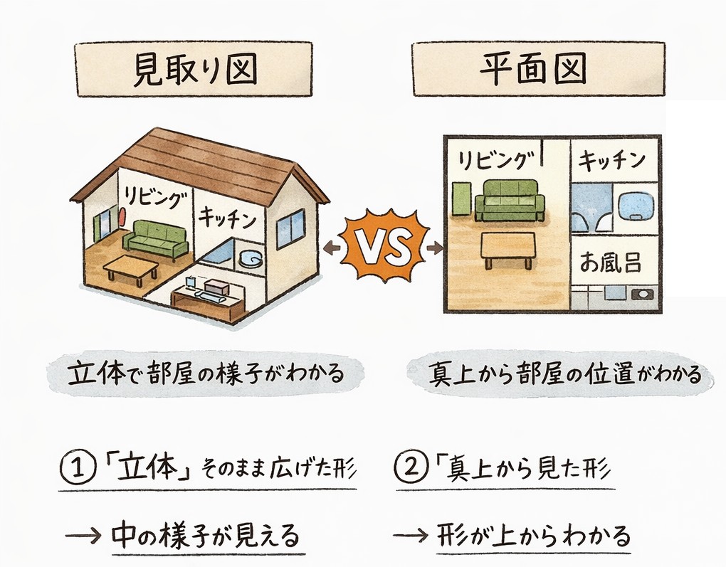 見取り図と平面図
